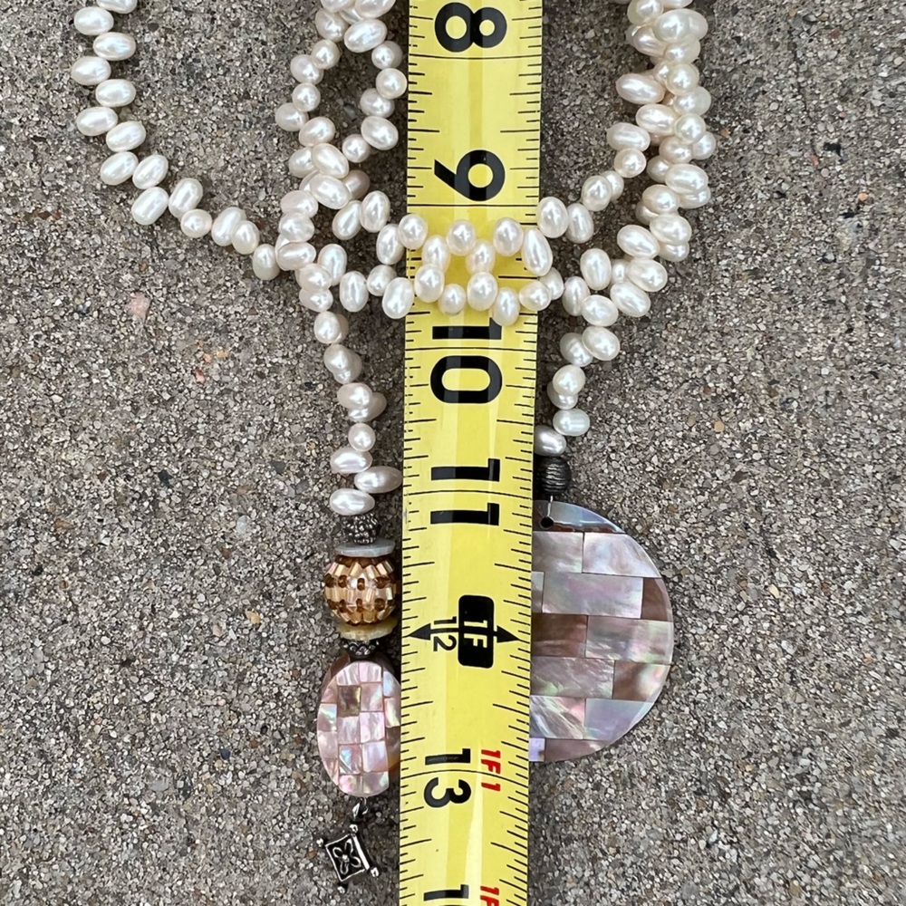 Freshwater pearl lariat necklace 36 inches - Picture 9 of 14